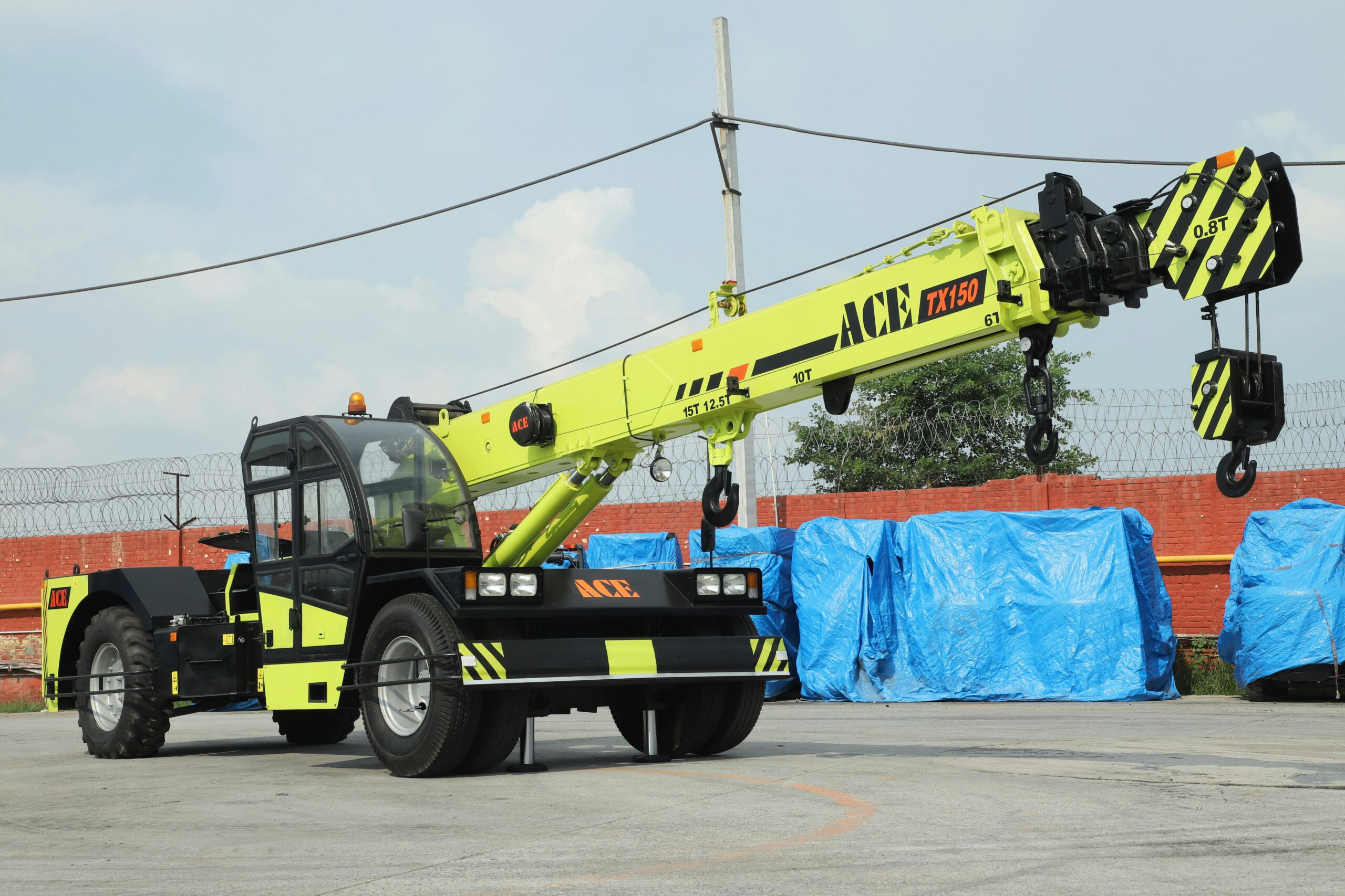 High-quality image of ACE TX 150 crane in Faridabad, Haryana, India.